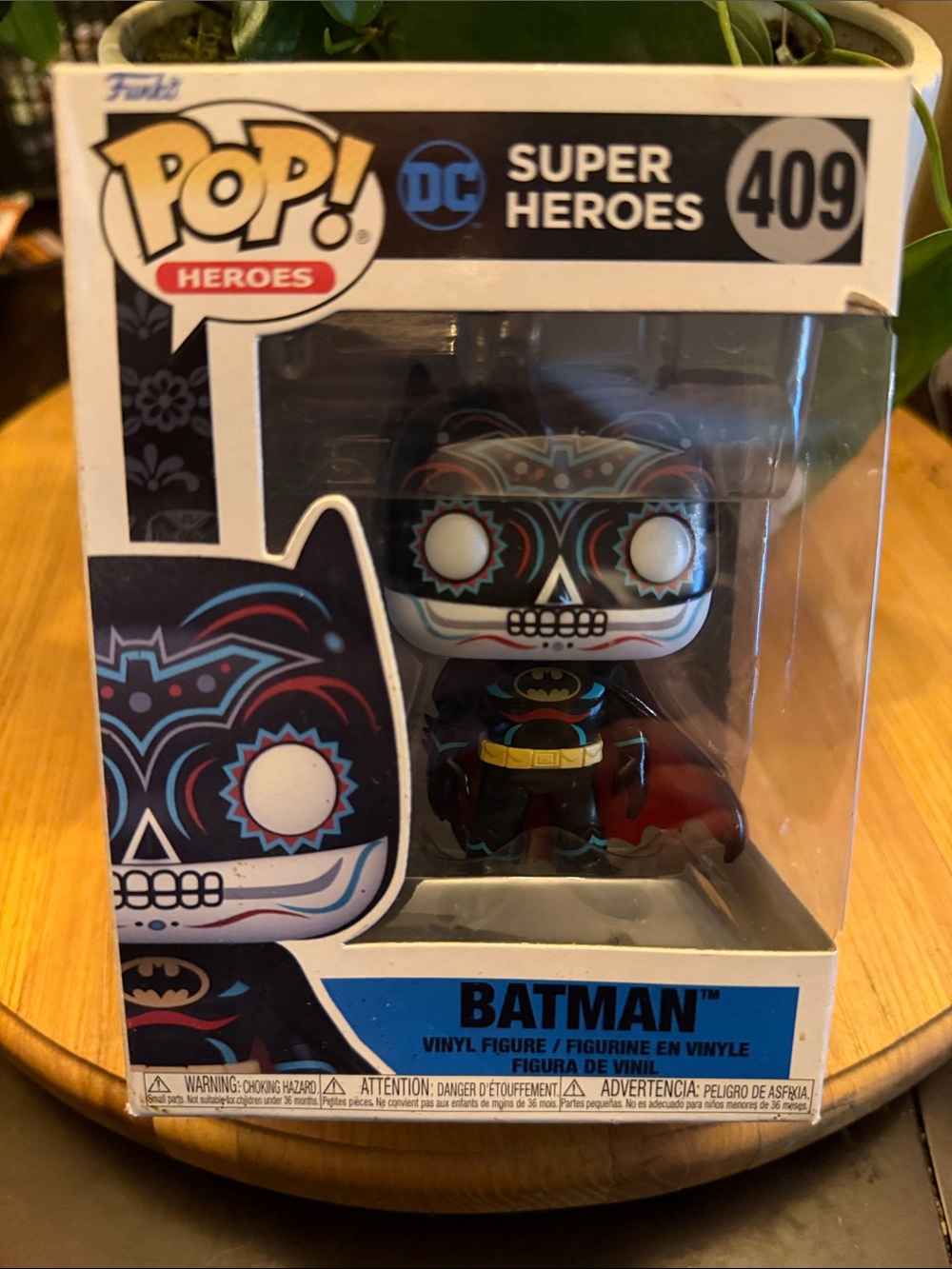 Funko Pop! Batman Day of the Dead Skull Design - Black, Blue, Red